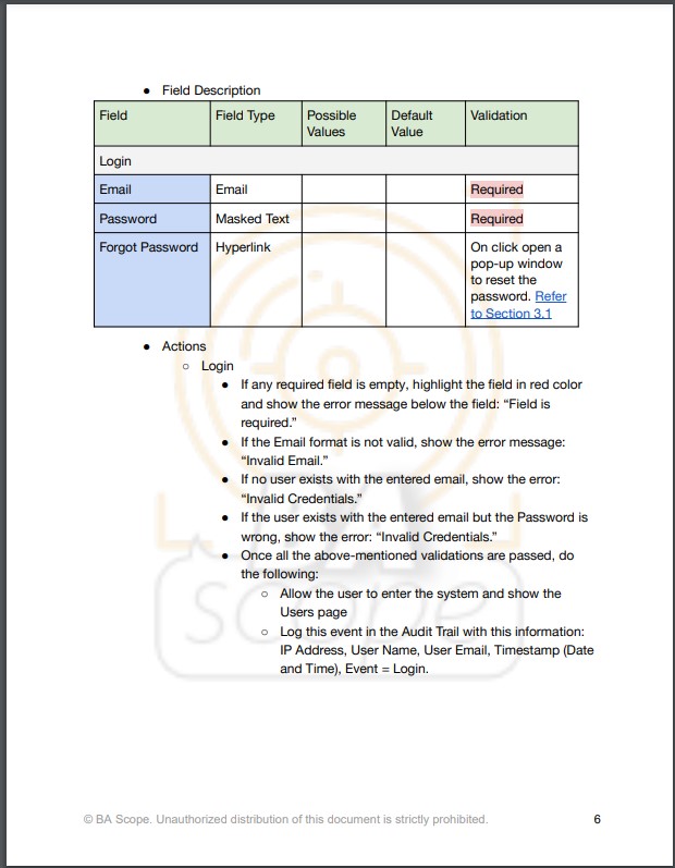 SRS Example Doc Preview 5