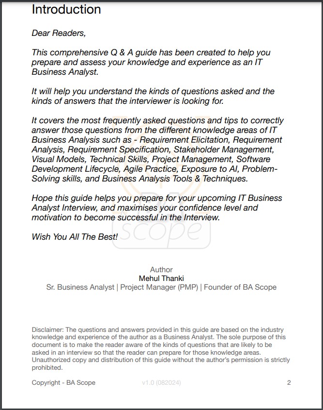 IT BA Interview Questions Guide Preview 2