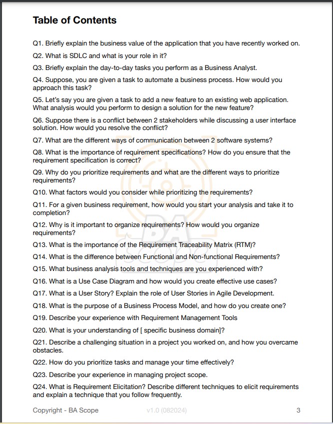 IT BA Interview Questions Guide Preview 3